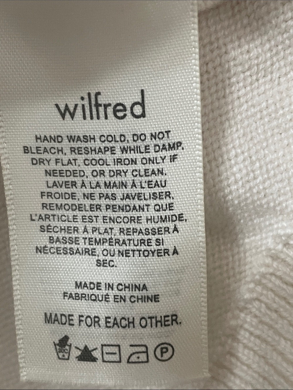Wilfred 100% Merino Wool Clara Cream Collared V-Neck Pullover Sweater - s - Picture 12 of 13